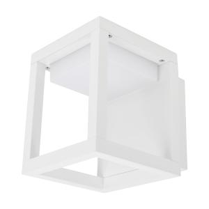 Lámpara LED blanca para muro de exterior ideal para ambientes minimalistas.