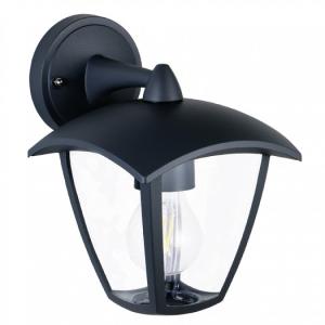 Farol negro de muro para interior y exterior.