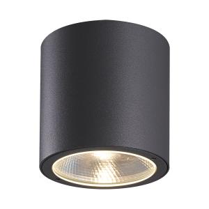 Luminaria LED para sobreponer en techos color negro.