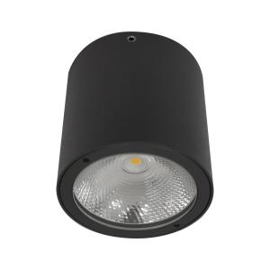 Luminaria LED para sobreponer en techos color negro.